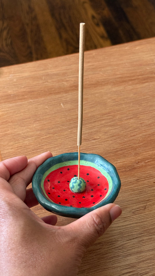 Watermelon incense holder