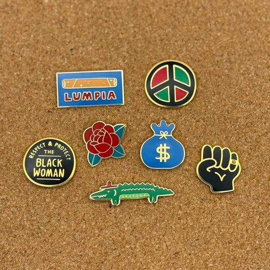 Money bag lapel pin
