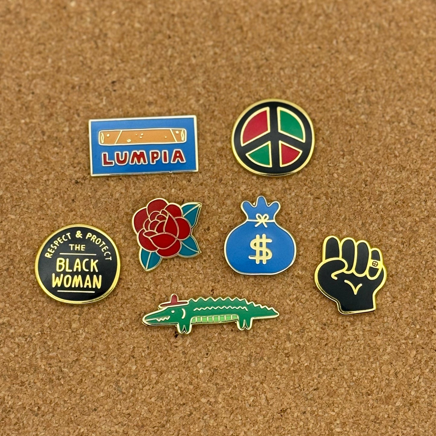 The black woman lapel pin