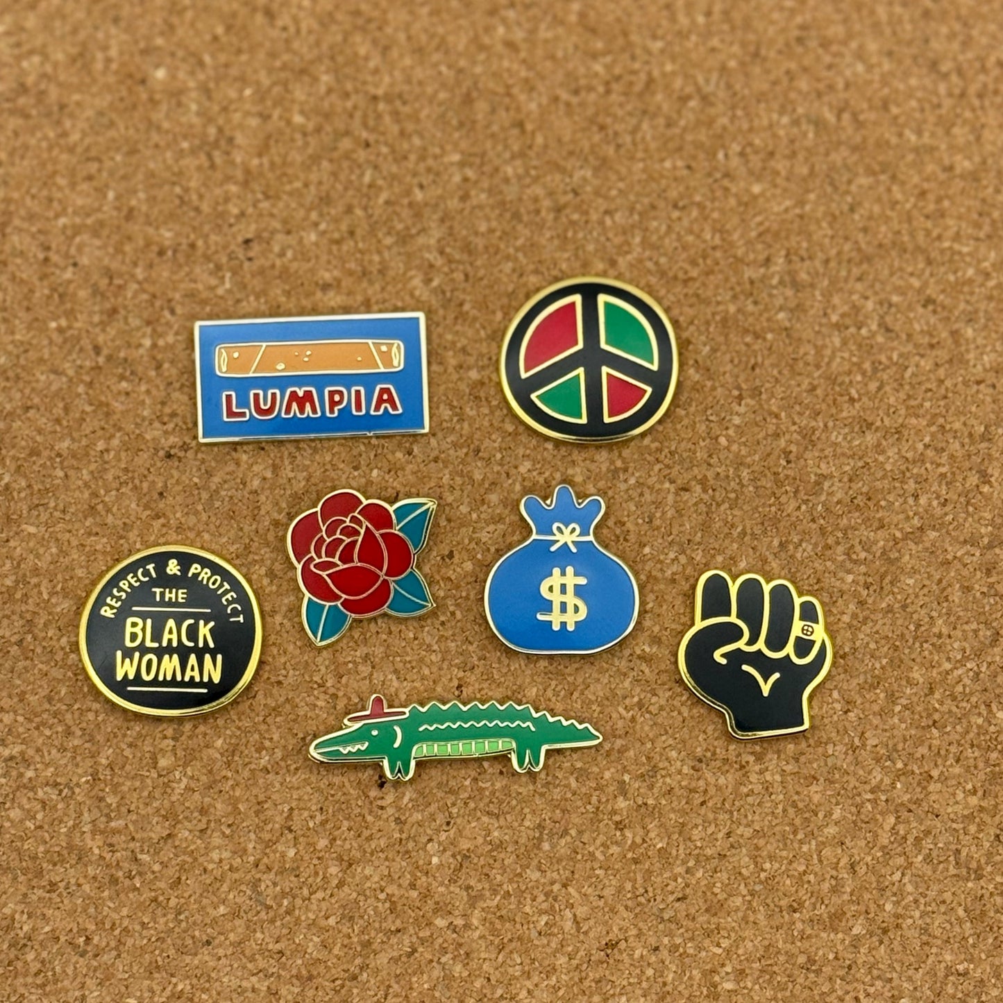 Rose lapel pin