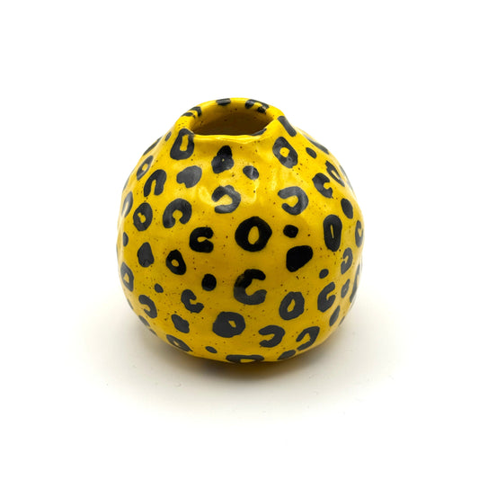Ceramic smedium cheetah budvase