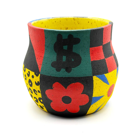 Ceramic patchwork planter