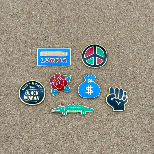 Lumpia lapel pin