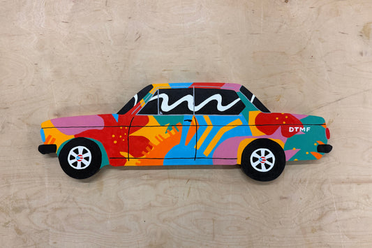 DTMF Bimmer woodcut