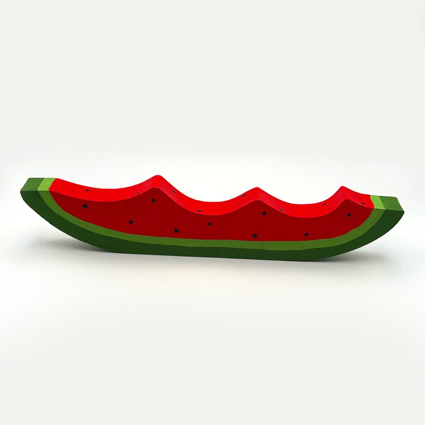 Chewed watermelon woodcut
