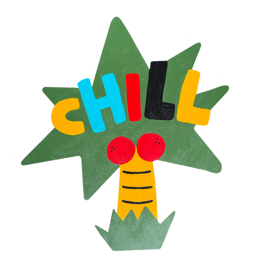 Chill Coconut Tree woodcut