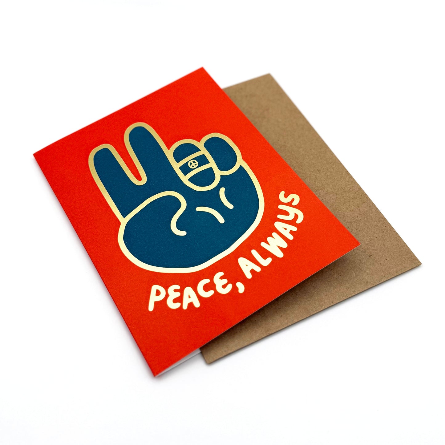 Peace always greeting card