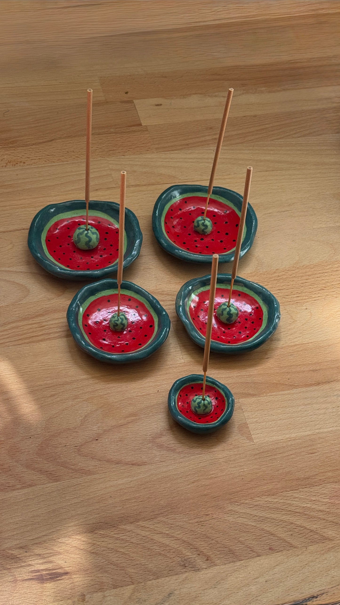 Watermelon incense holder