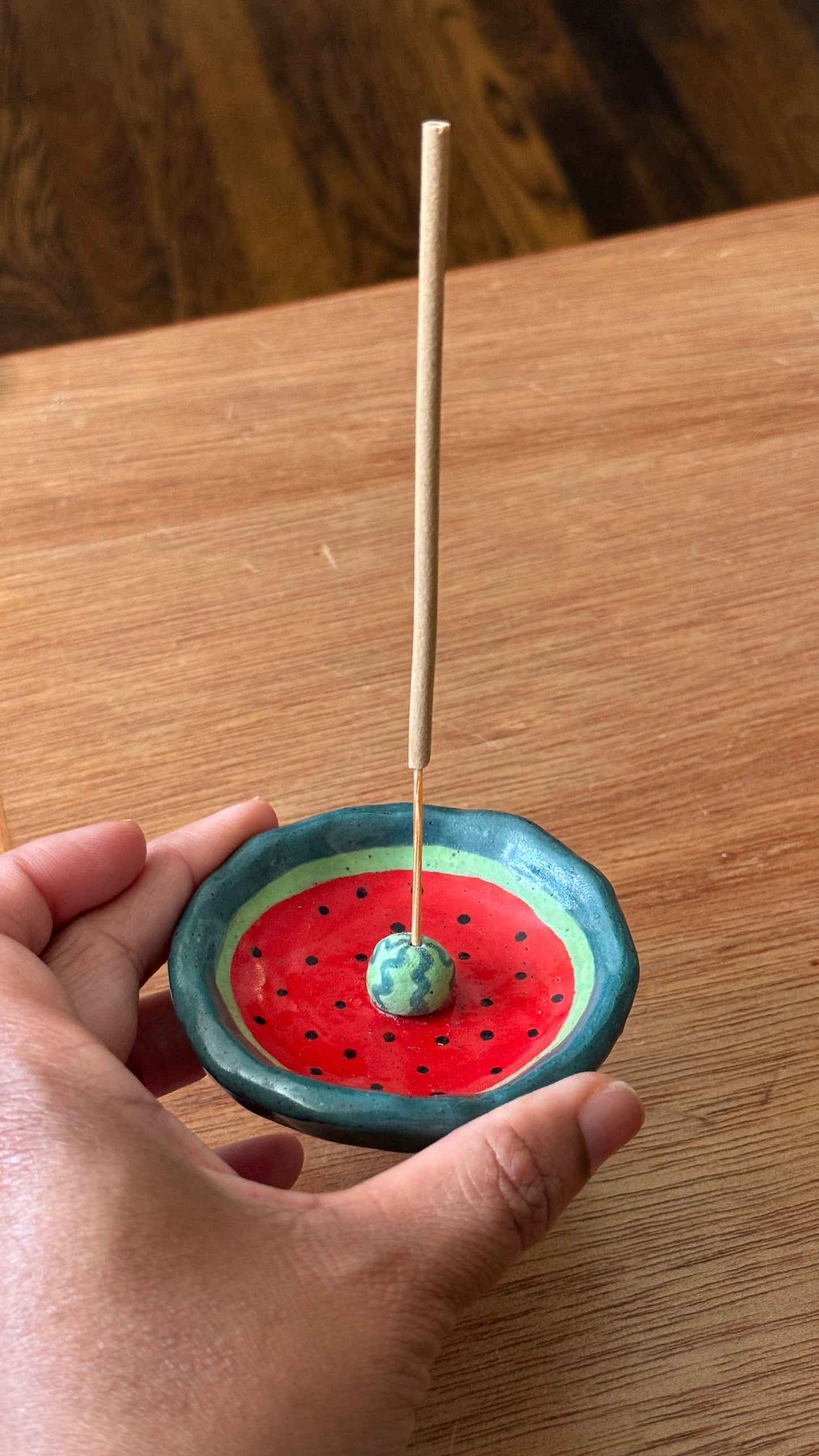 Watermelon incense holder