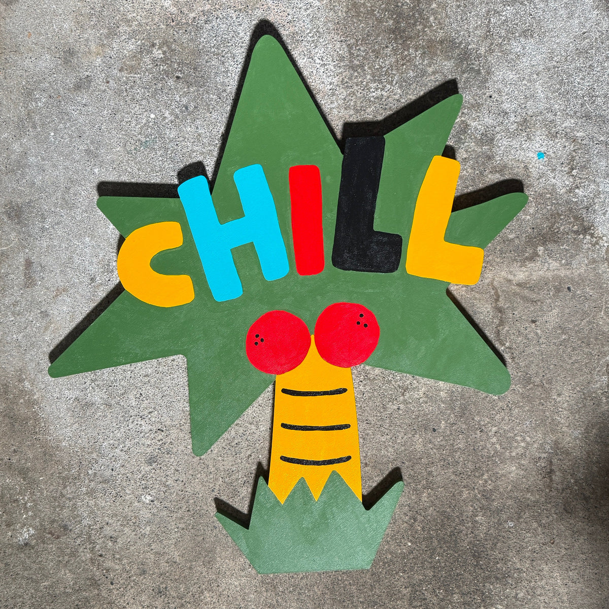 Chill Coconut Tree woodcut