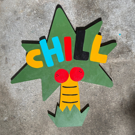 Chill Coconut Tree woodcut