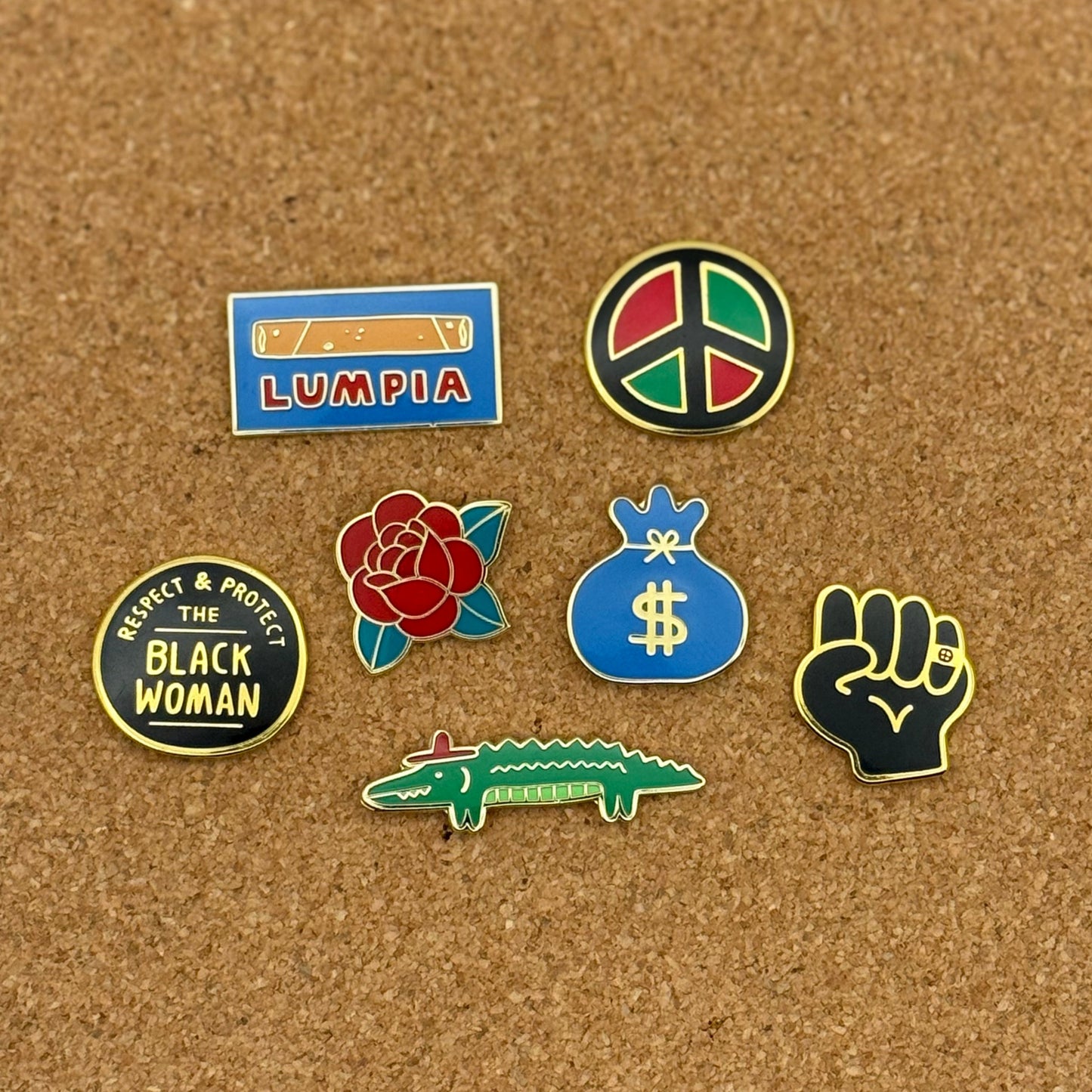 Money bag lapel pin