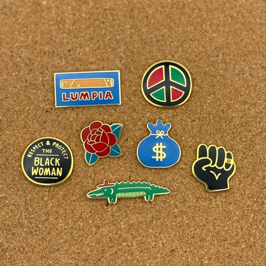 The black woman lapel pin
