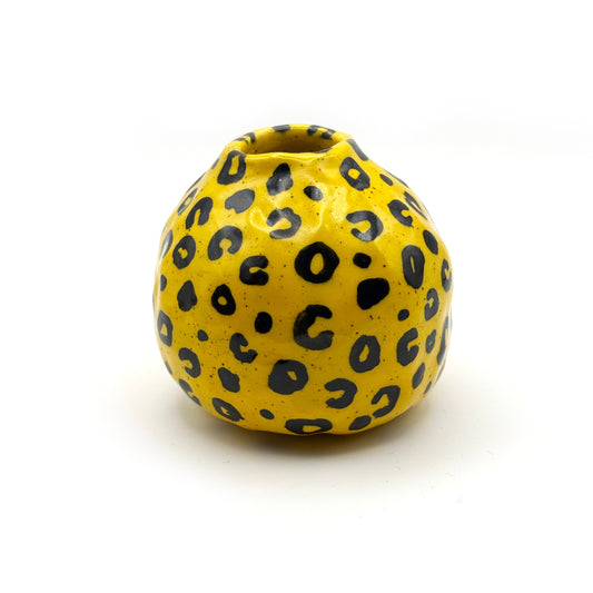 Ceramic smedium cheetah budvase