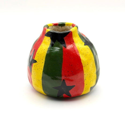 Ceramic rasta star budvase