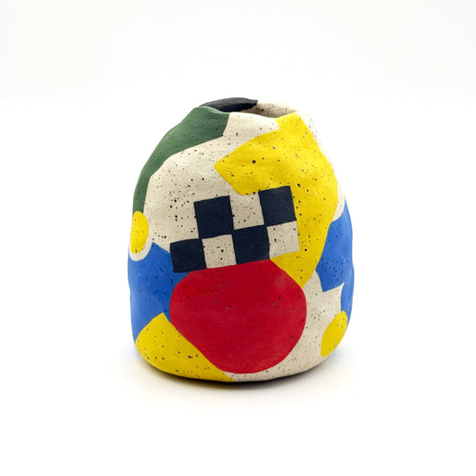 Ceramic primary vase