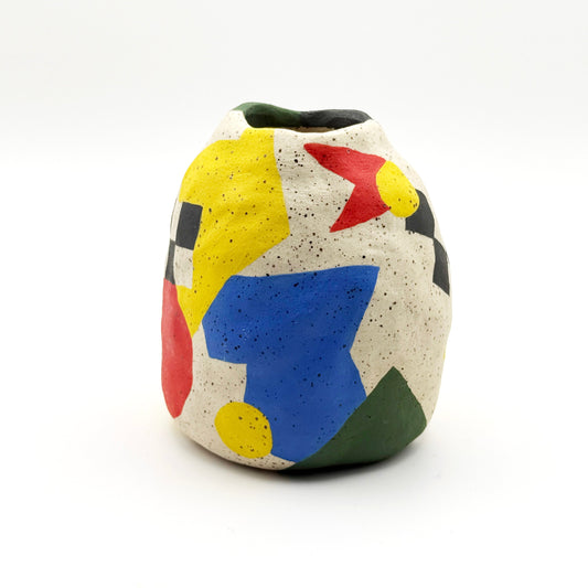 Ceramic primary vase