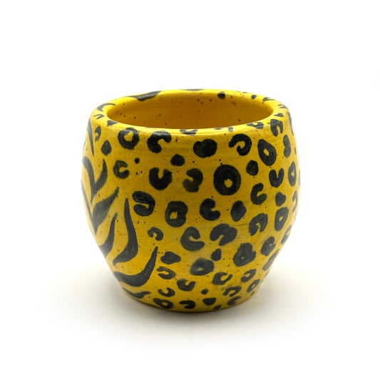 Ceramic cheetah tiger vase *seconds*
