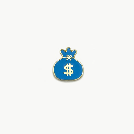 Money bag lapel pin