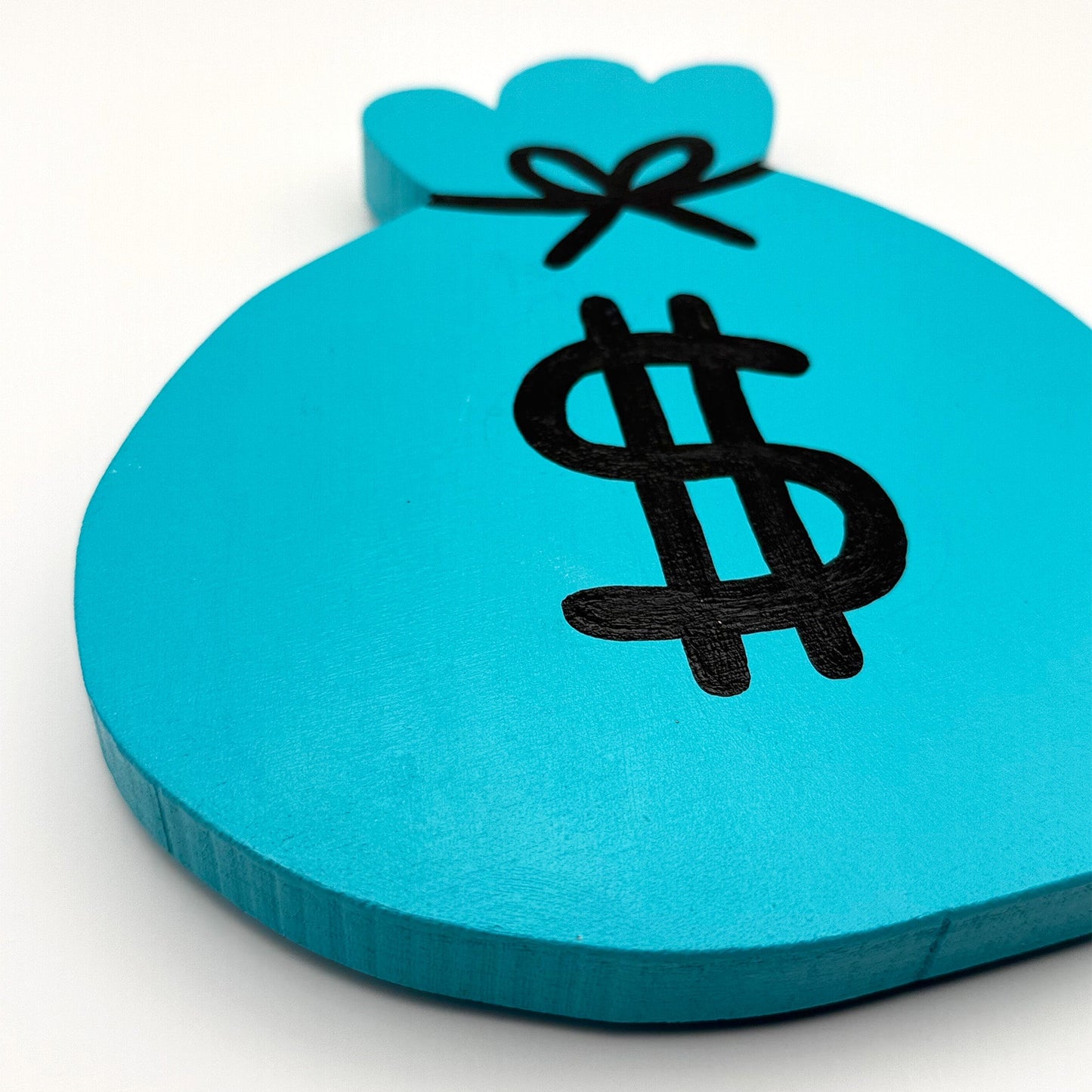 Money bag woodcut