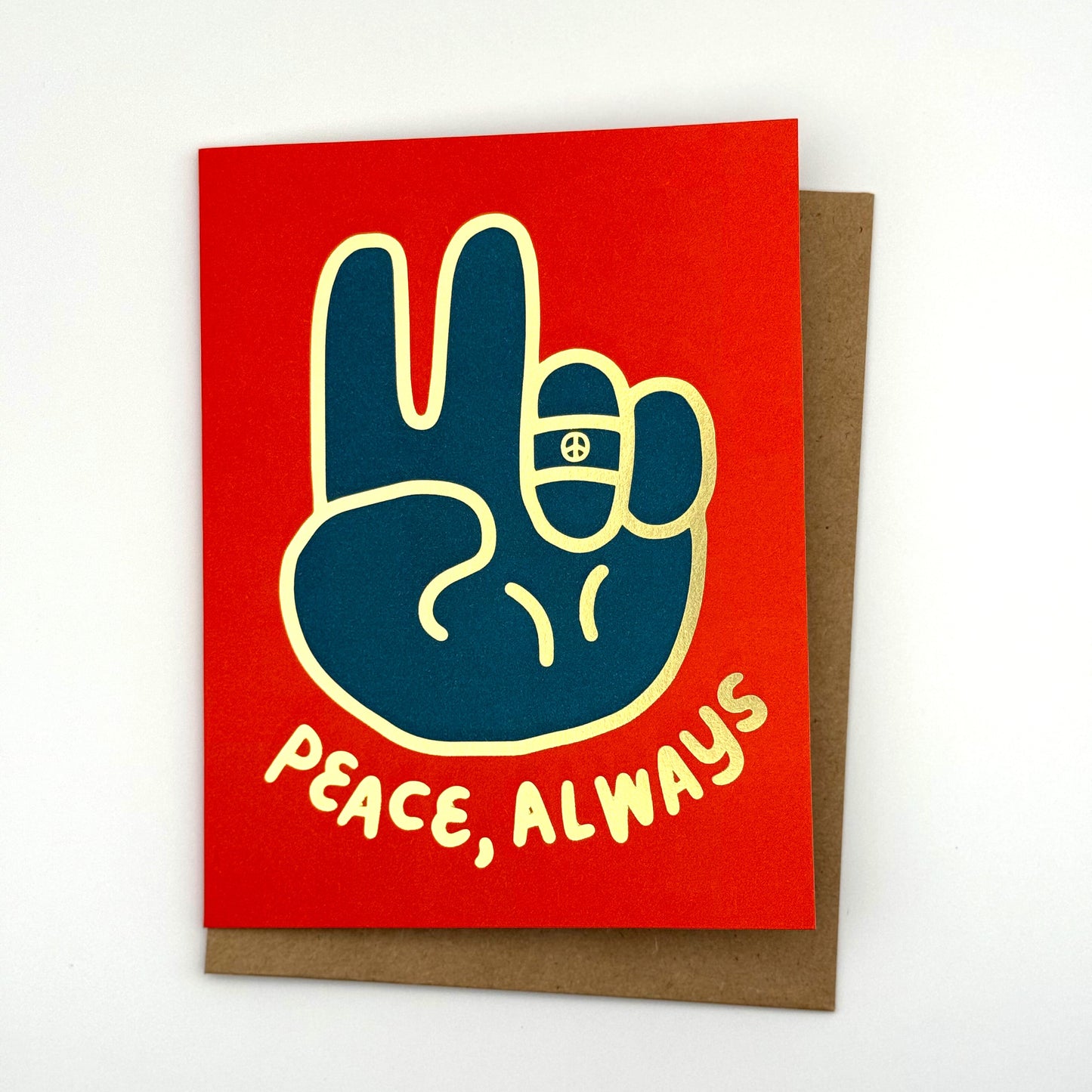 Peace always greeting card