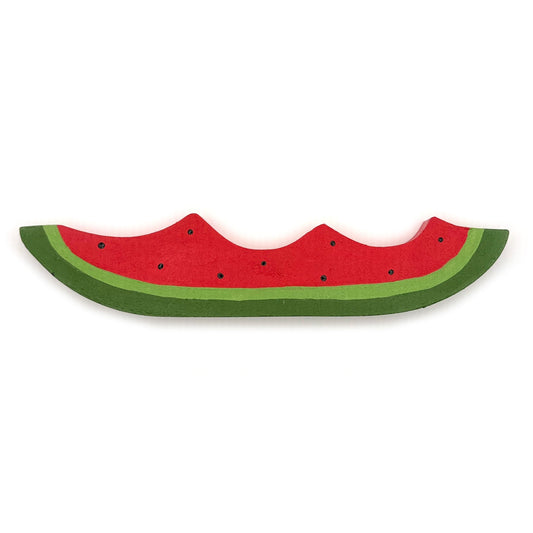 Chewed watermelon woodcut